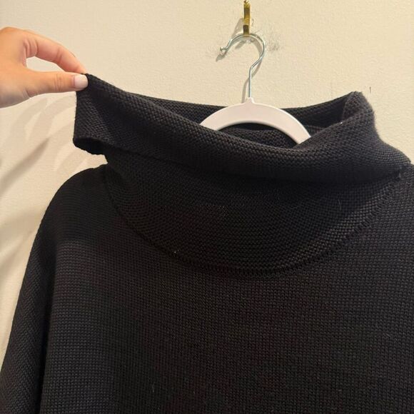 Coldwater Creek Womens Black Pullover Sweater 2X Cowl Neck Knit Short Sleeve - Picture 5 of 9